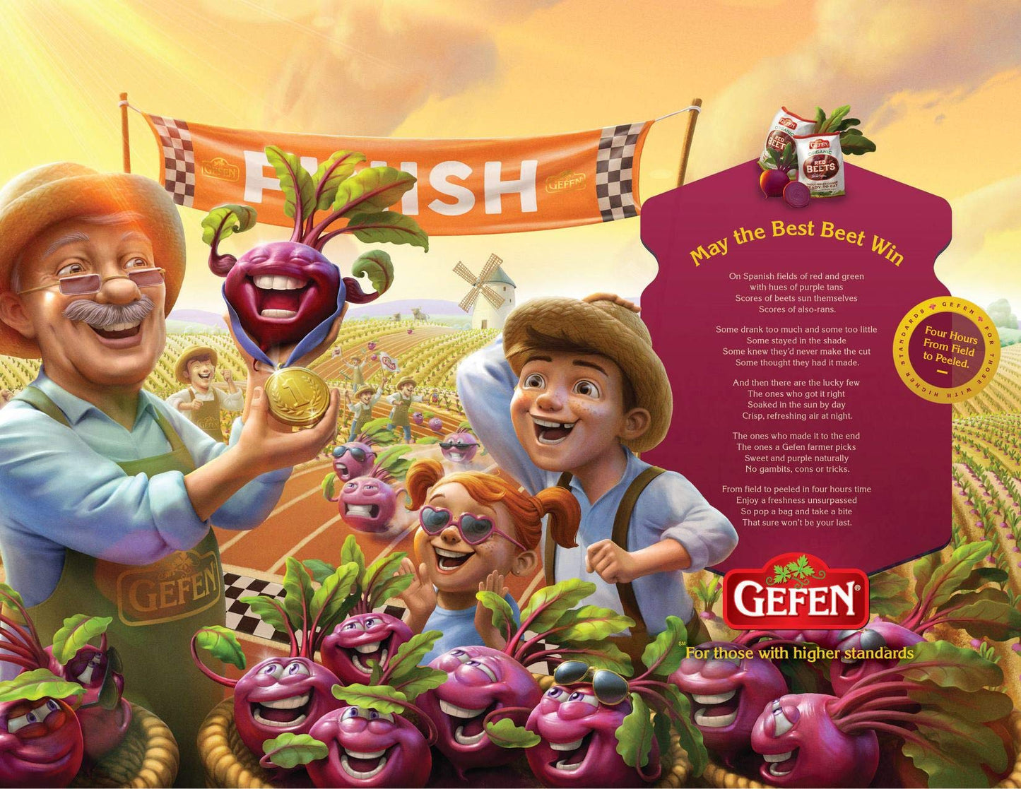 Gefen "Red Beets" Whole, Peeled, Cooked, Ready to Eat, Vacuum Packed (3 x 17.6oz Bags)