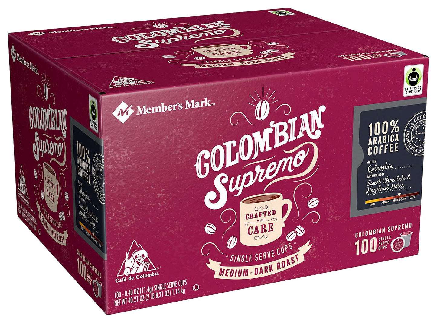 Member's Mark Colombian Supremo Coffee, Single-Serve Cups (100 ct.)