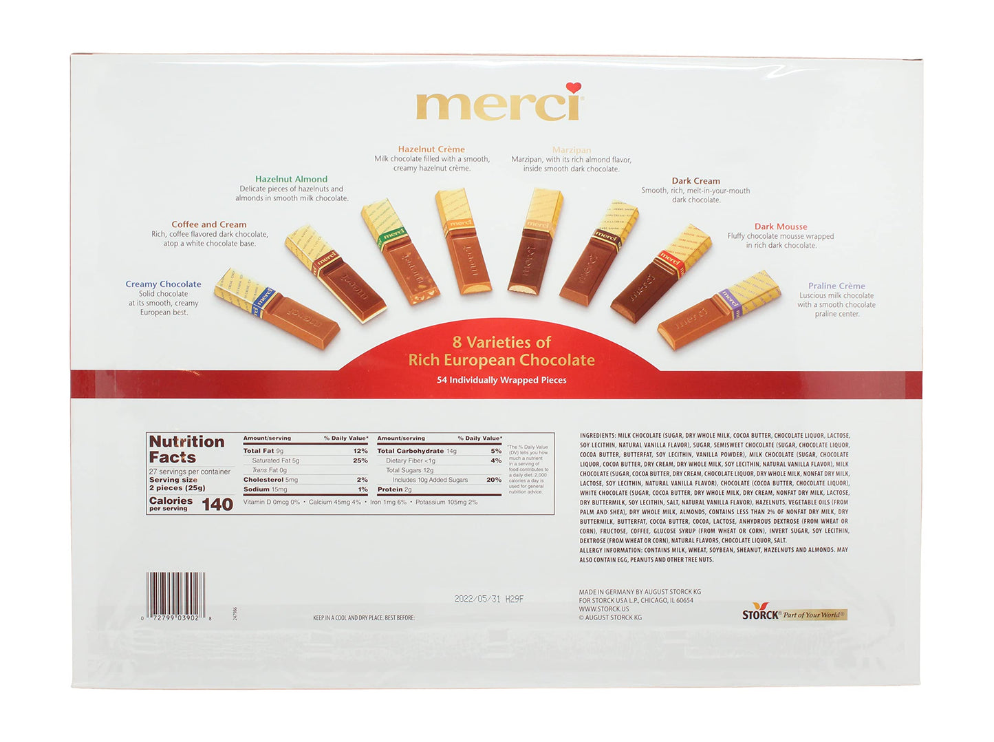 Merci Merci Assorted Of European Chocolates (Net Wt 23.81 Ounce ),