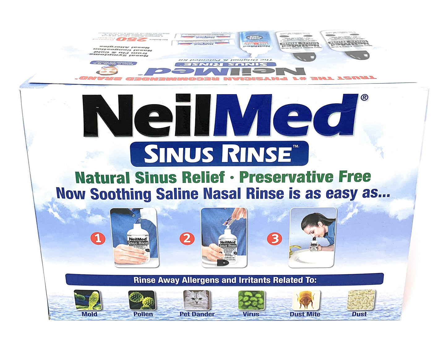 NeilMed Sinus Rinse All Natural Relief Premixed 250 Packets