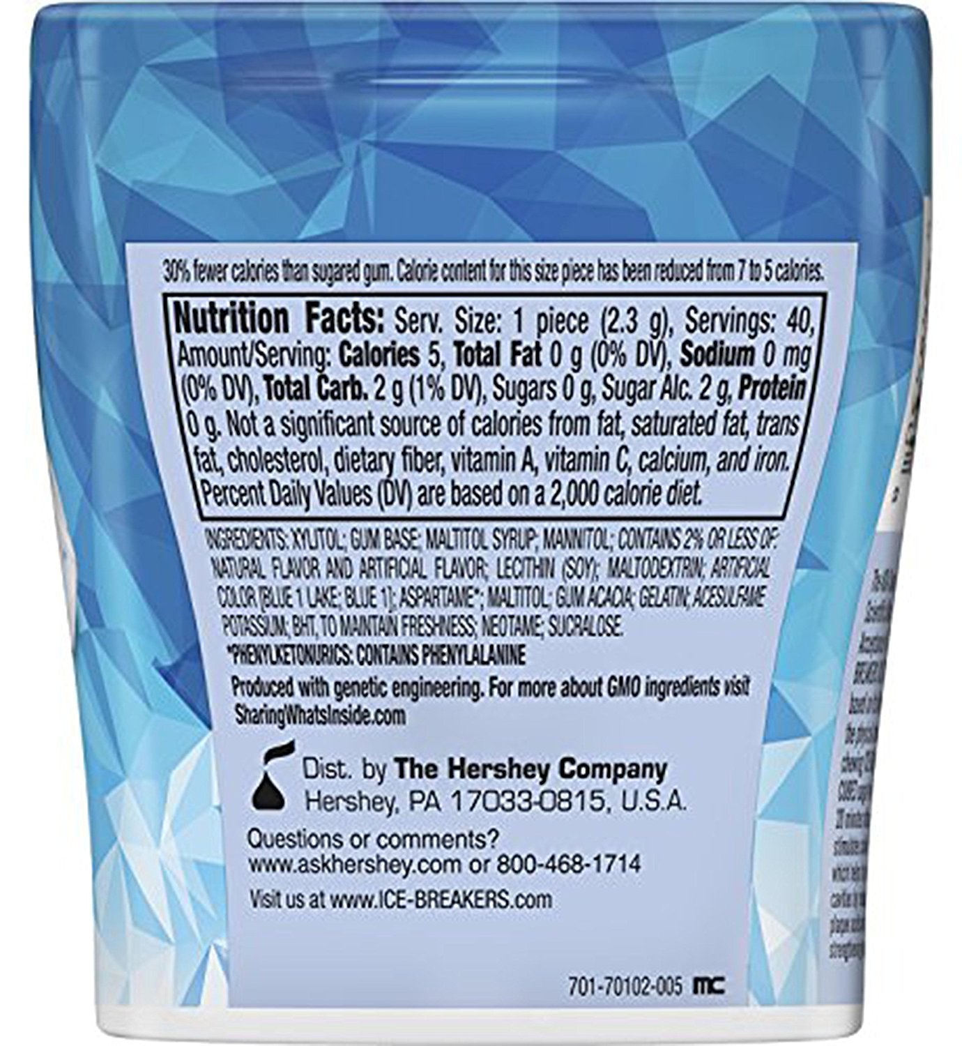 Gum Cubes Peprmnt 40pc