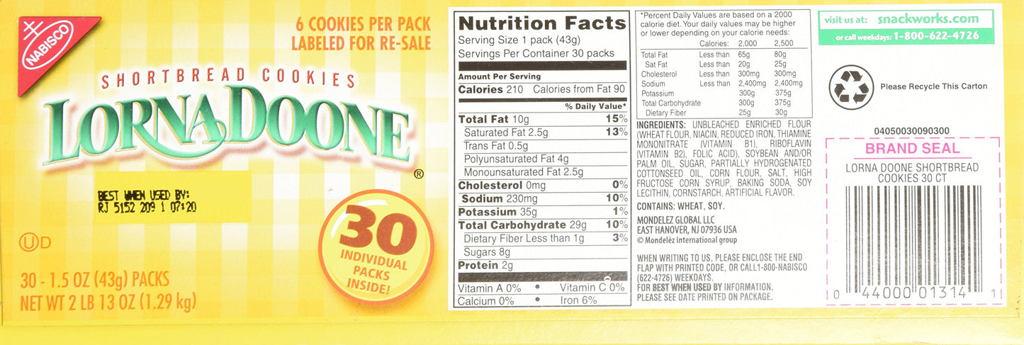 Nabisco?Lorna Doone?Shortbread Cookies - 30 Ct. - SCS by Nabisco