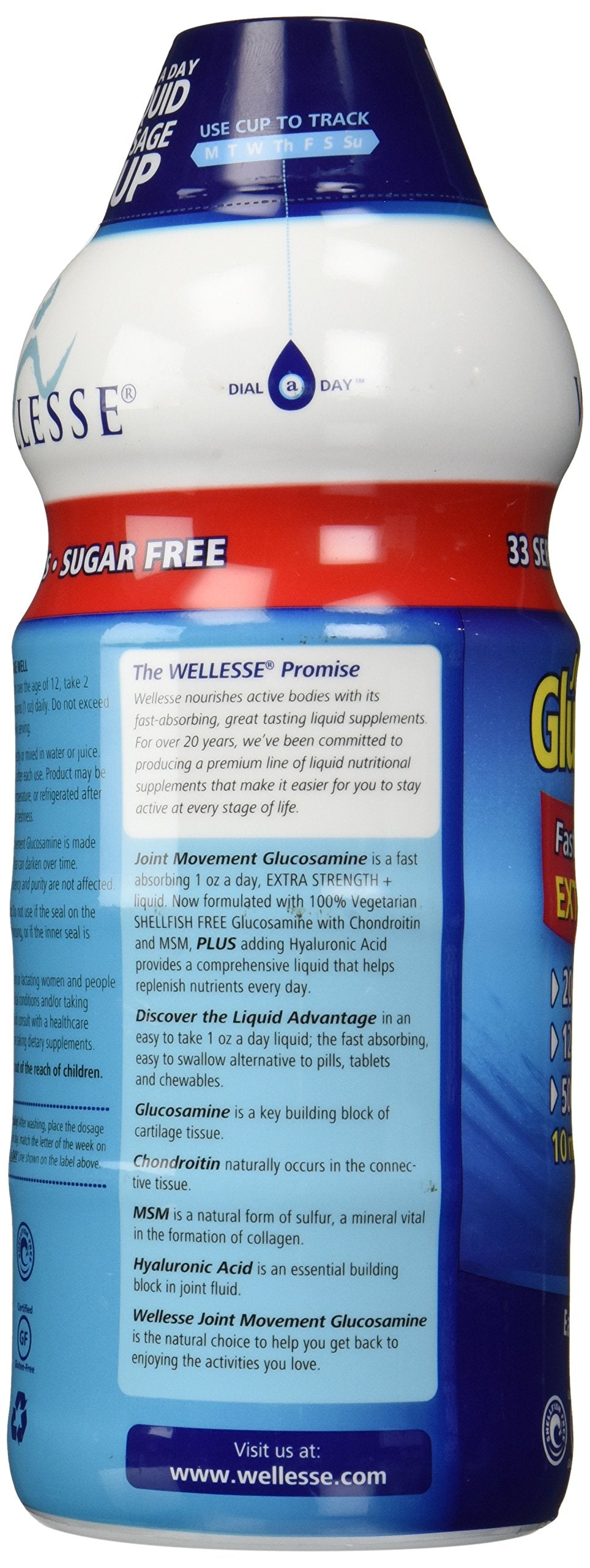 Wellesse Joint Movement Glucosamine With Chondroitin & Msm 33.8 fl oz (1000 ml)