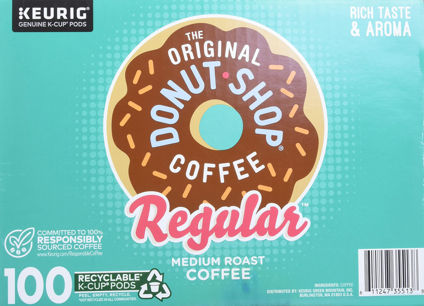 Green Mountain Coffee The Orginal Donut Shop Coffee, 100 Count (Packaging May Vary)