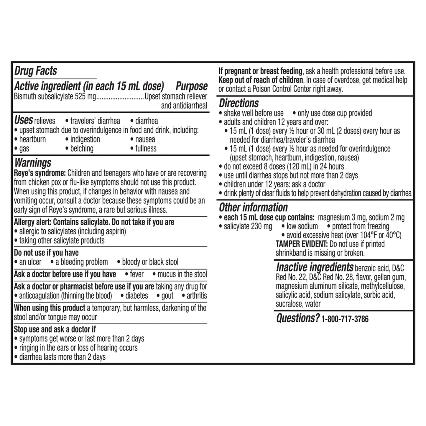 Pepto Bismol Liquid Maximum Strength 8 OZ