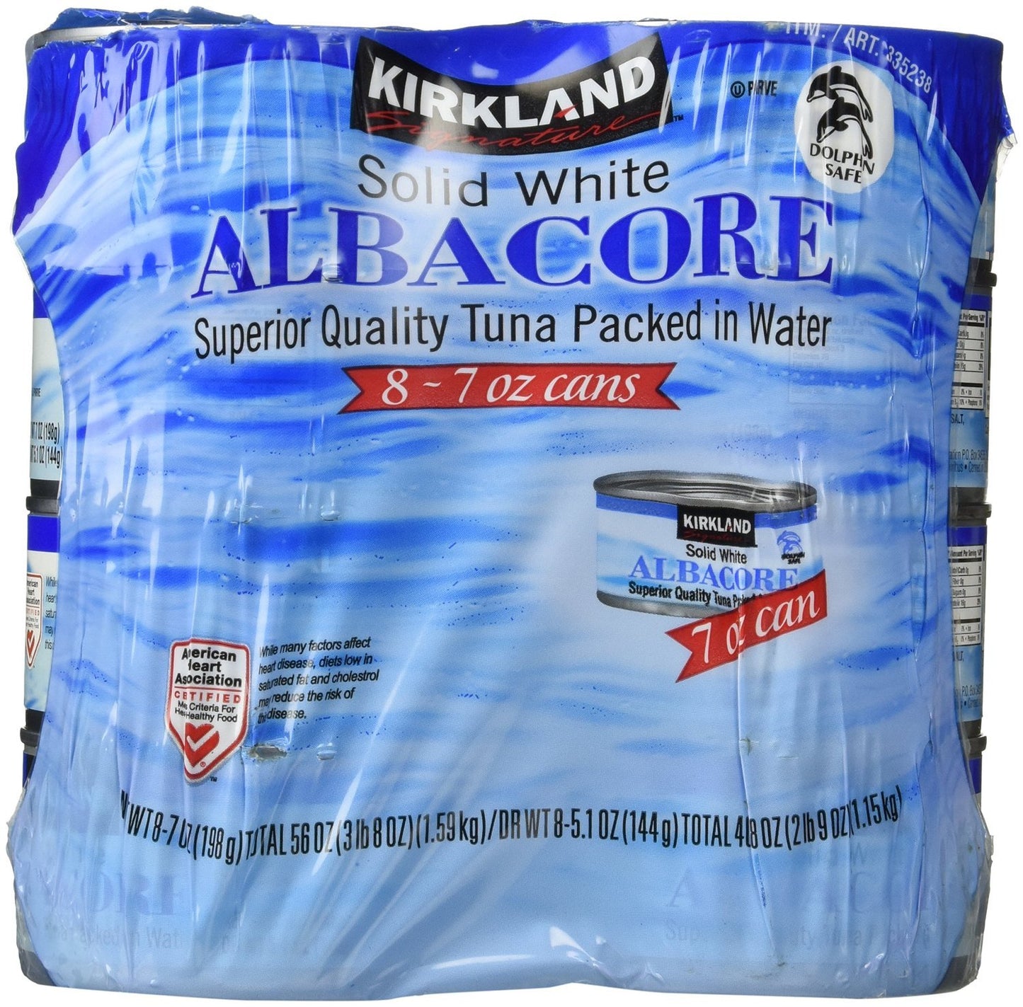 Kirkland Signature Solid White Albacore Tuna, 56 Ounce, Pack of 2