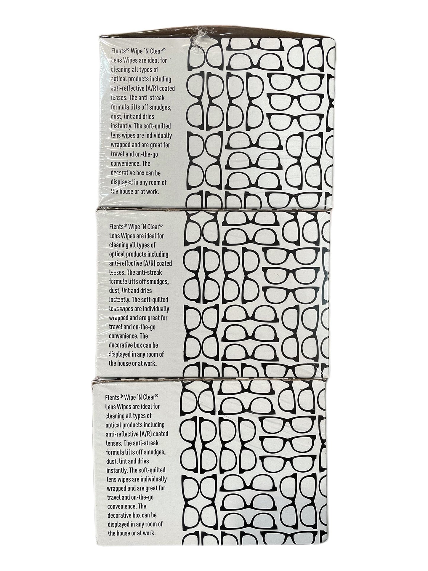 Fabric Solution Wipe'N Clear Lens Wipes, 3 X 75 Count