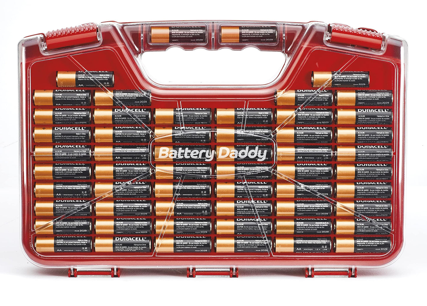 Ontel Battery Daddy 180 Battery Organizer and Storage Case with Tester, 1 Count, As Seen on TV