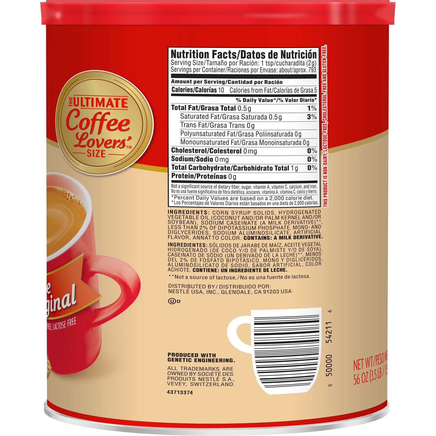 Nestle Coffee-mate Coffee Creamer 56oz. canister