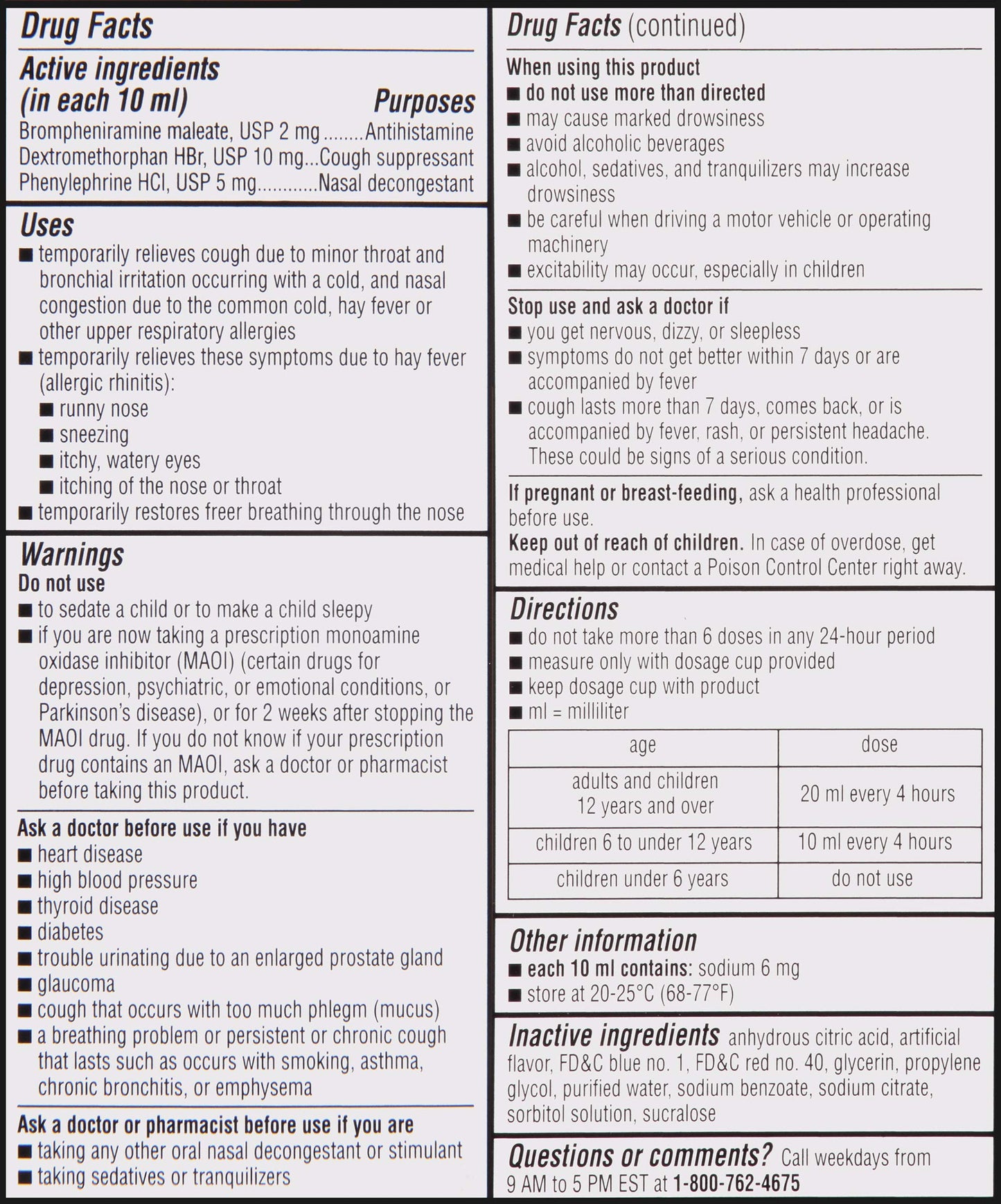 Children�s Dimetapp Cold & Cough (4 fl. oz., Pack of 3, Grape Flavor), Nasal Decongestant, Antihistamine & Cough Suppressant, Alcohol-Free, Ages 6+