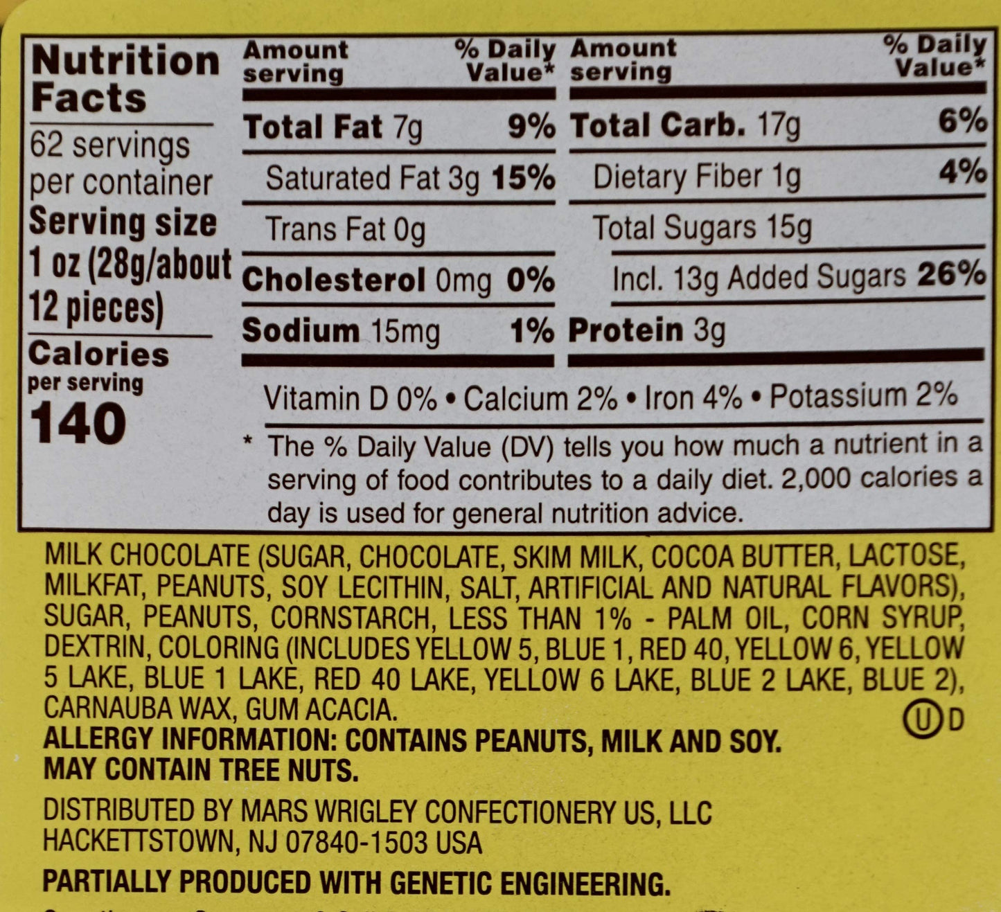 M&M's Peanut Chocolate Easter Candy Jar (62 Ounce .), 62 Ounce