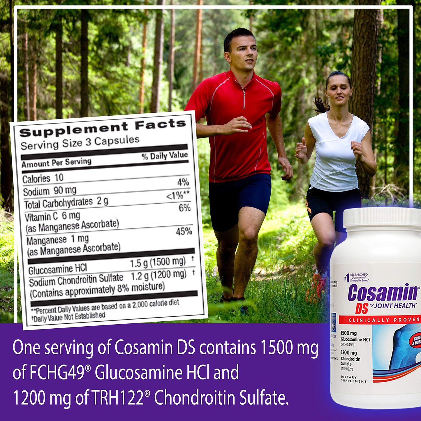 Cosamin DS Nutramax Joint Health Supplement with Glucosamine & Chondroitin for Men�s & Women's Joint Health, 210 Capsules
