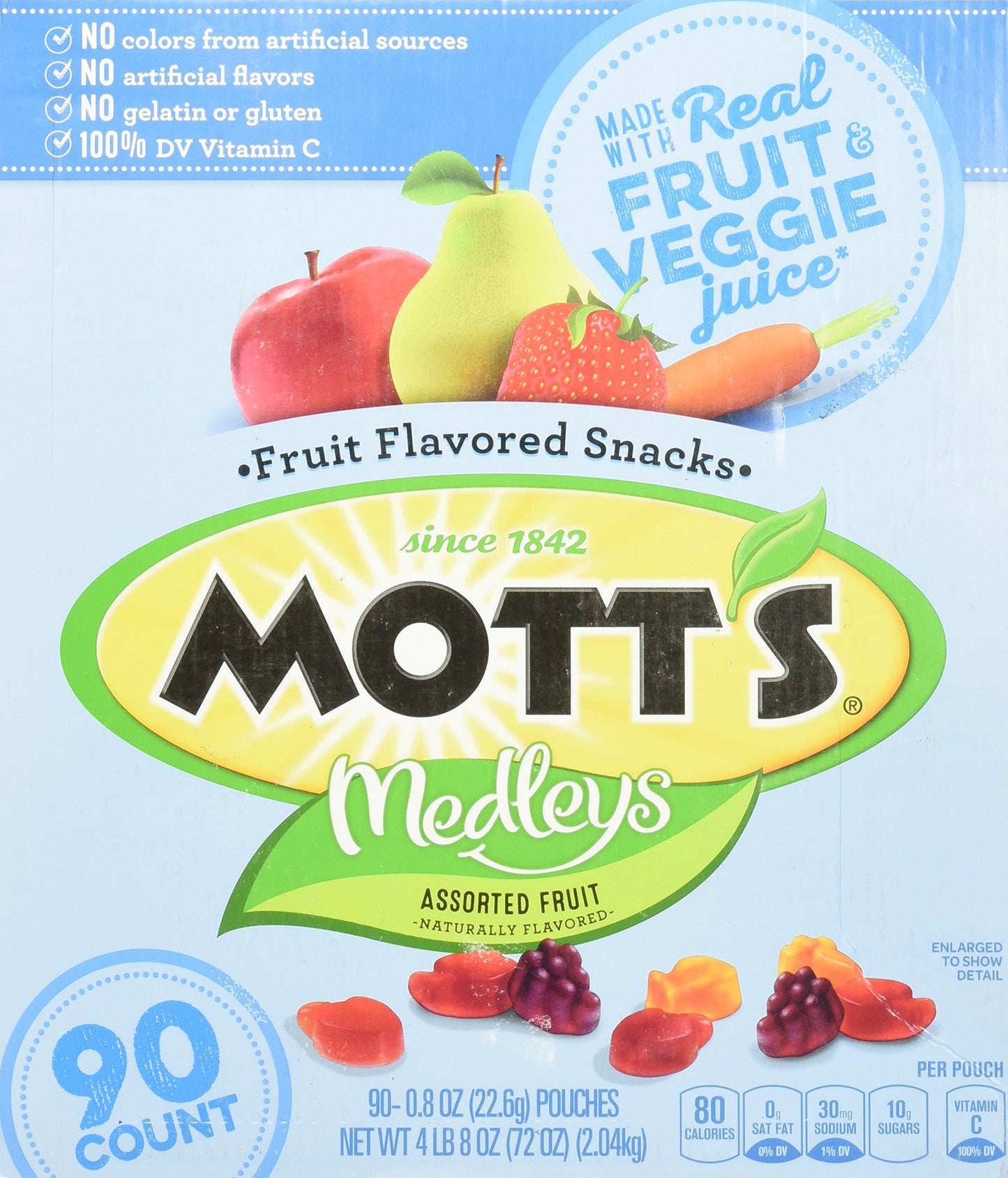 Mott's Medley Assorted Fruit Flavored Snacks (90 ct.), 0.875 oz