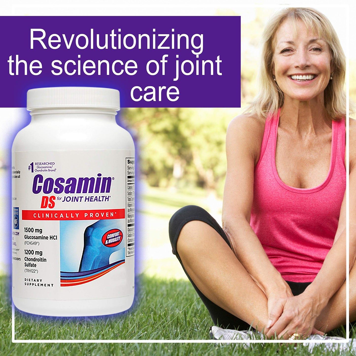 Cosamin DS Nutramax Joint Health Supplement with Glucosamine & Chondroitin for Men�s & Women's Joint Health, 210 Capsules