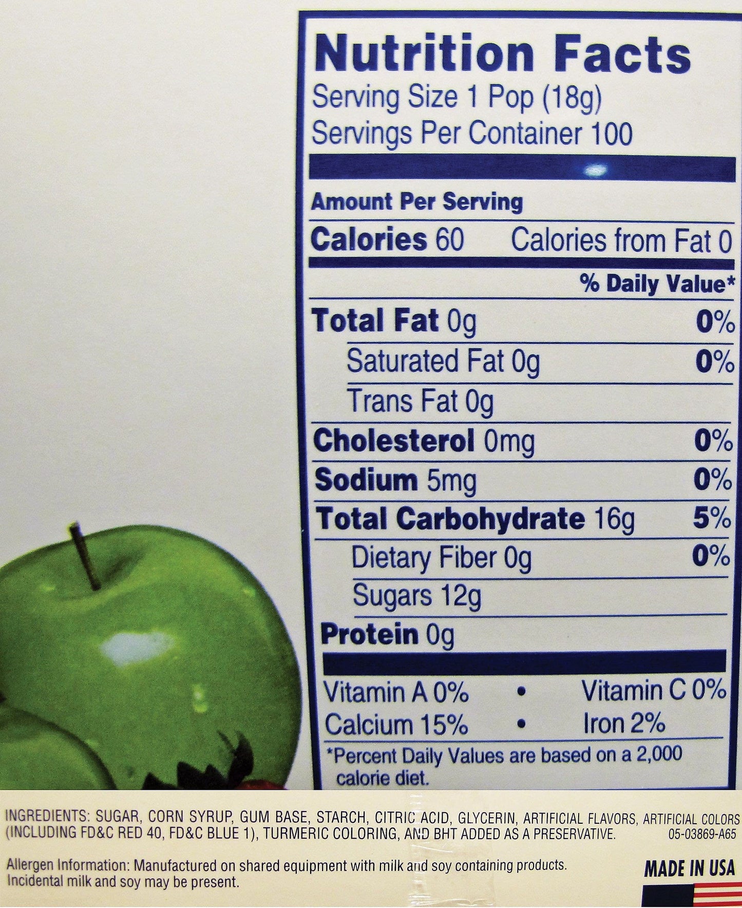 Charms 1034885 Blow Pops 0.8 oz Assorted Fruity Flavors 100/Box