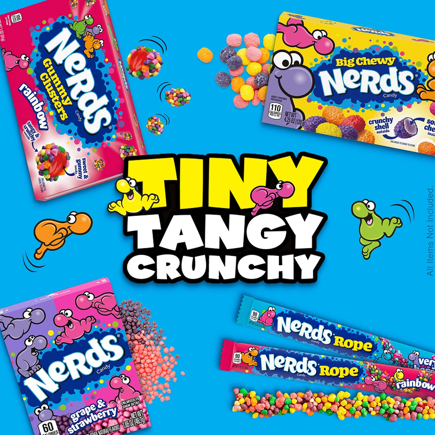 Nerds Gummy Clusters Candy, Rainbow, 3 Ounce Movie Theater Candy Box (Pack of 12)