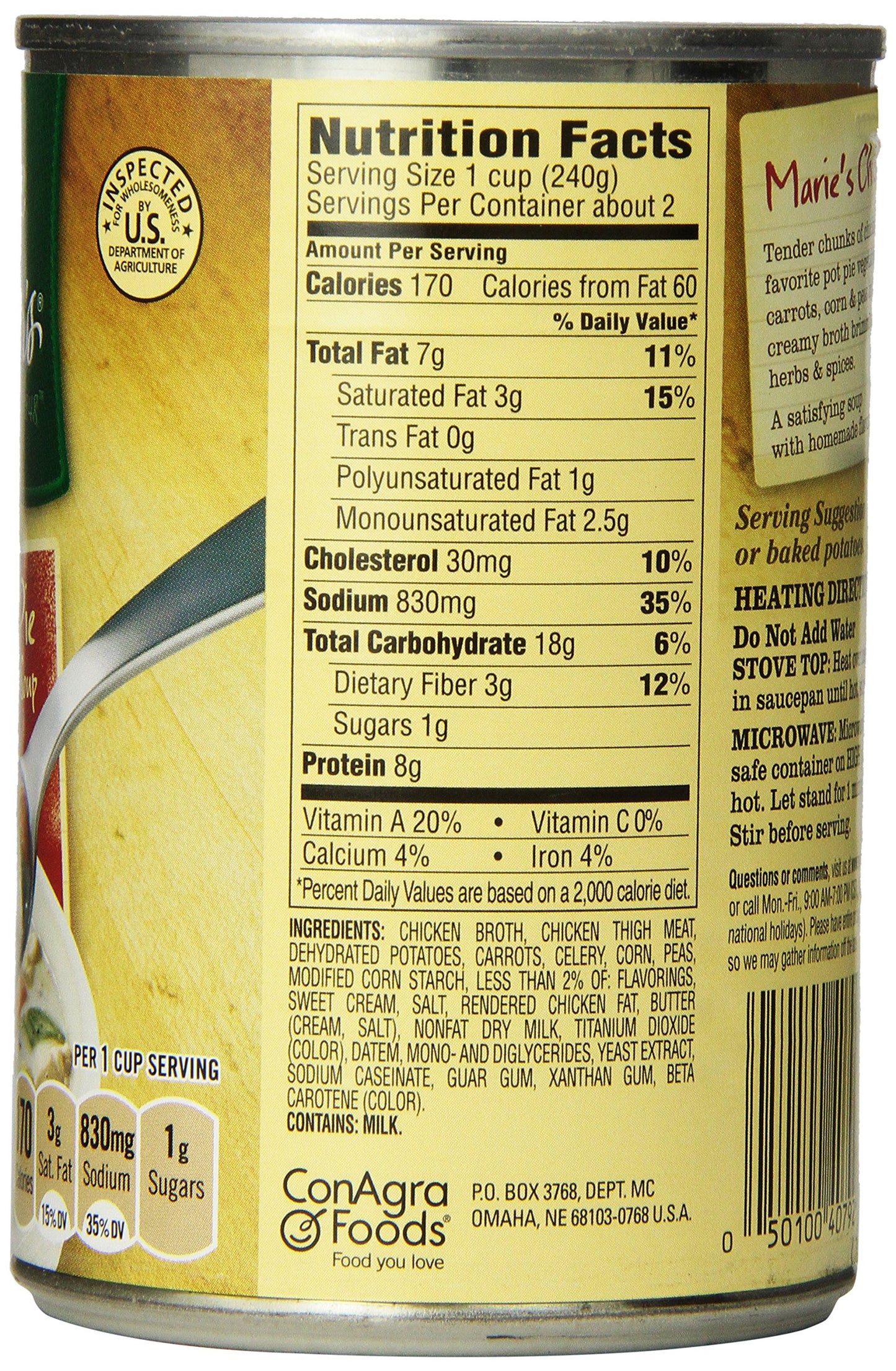 Marie Callender's Chicken Soup Variety 8-pack, 7 Pounds 7 Ounce