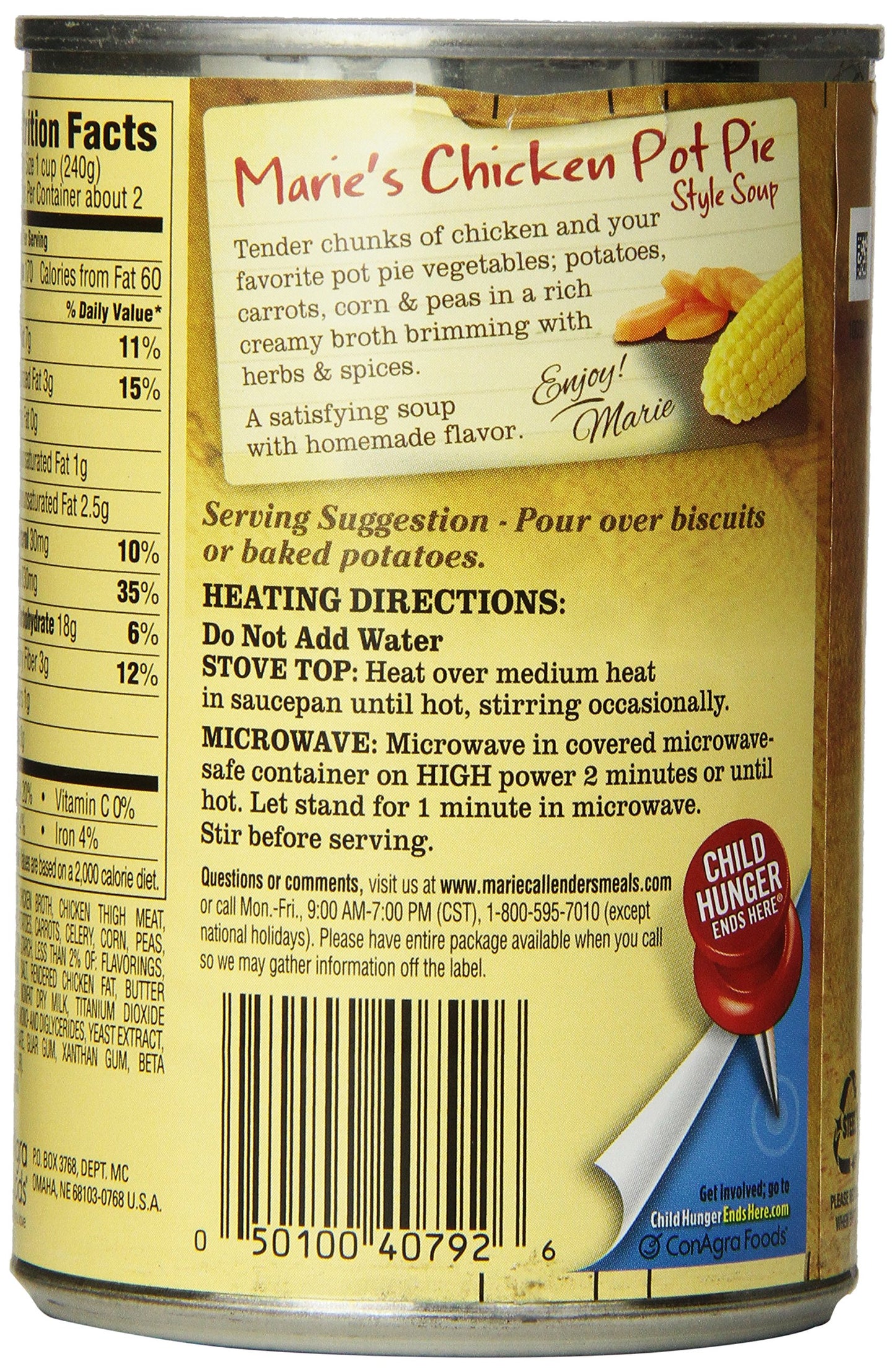 Marie Callender's Chicken Soup Variety 8-pack, 7 Pounds 7 Ounce