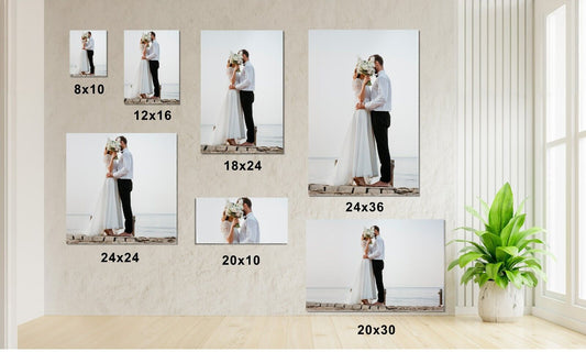 Customizable Canvas Printing Photo Gift wedding, anniversary engagement Wall art