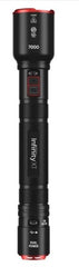 7000 Lumen Rechargeable Flashlight Dual Power with USB Ports Adjustable Beam Focus AA Battery Option Aluminum Body 3 Modes for Home Camping Work