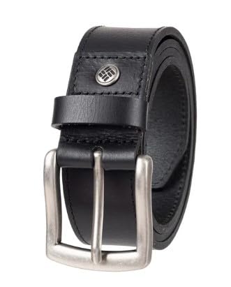 Columbia Men's Leather Belt (Black, L(Pant Size 36-38, Belt Size 38-40))