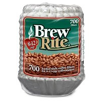 BREWRITE 8-12 Cups Brew Rite Coffee Filter-700 ct, White