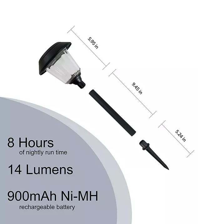 Member's Mark 4-Piece LED Solar Path Lights - Matte Black