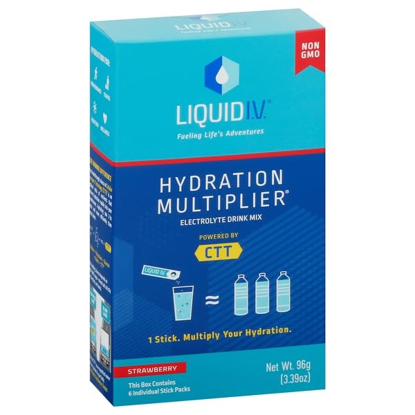 Liquid I.V., Strawberry Electrolyte Drink Mix, 0.56 Ounce
