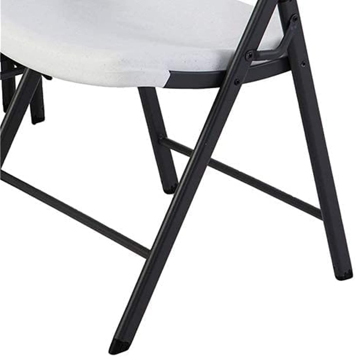Lifetime Commercial Grade Contoured Folding Chair, White (4 Pack)