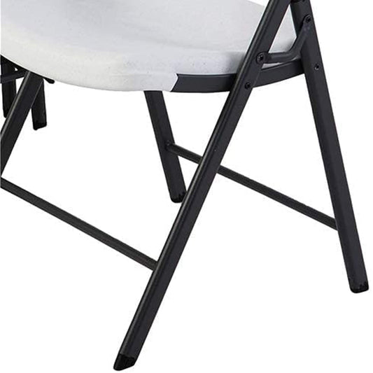 Lifetime Commercial Grade Contoured Folding Chair, White (4 Pack)