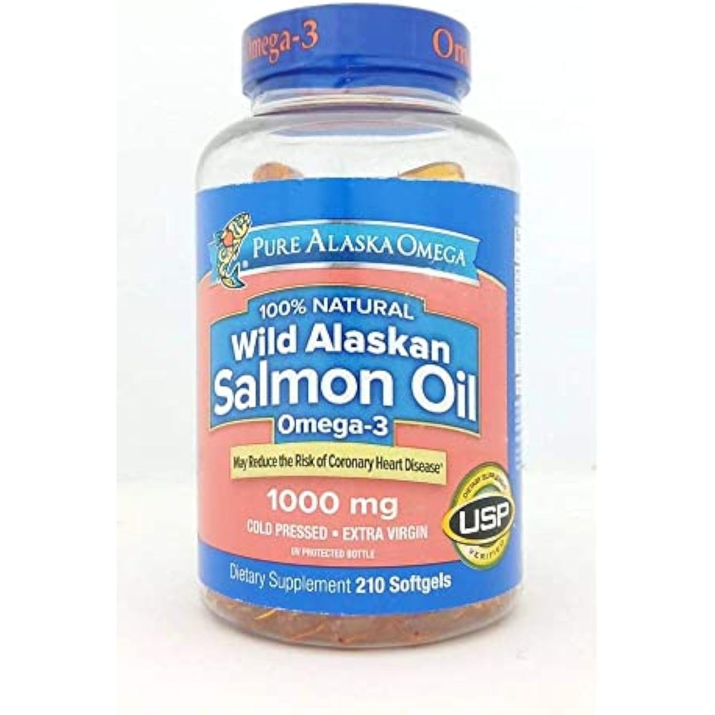 Pure Alaska 1000mg Omega-3 Wild Alaskan Salmon Oil Softgels-210