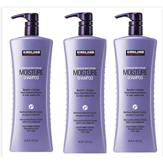 Kirkland Signature Moisturizing Shampoo New and improved formula Rainforest Botanical Extracts, Avocado & Argan Oils