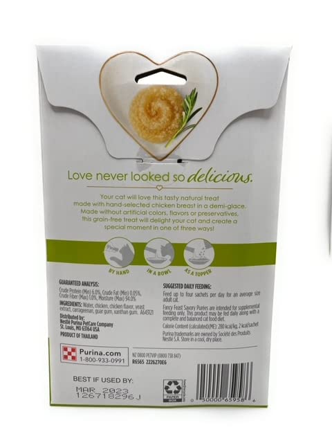 Fancy Feast Savory Pur�e Naturals With Natural Chicken In A Demi-Glace Cat Treats
