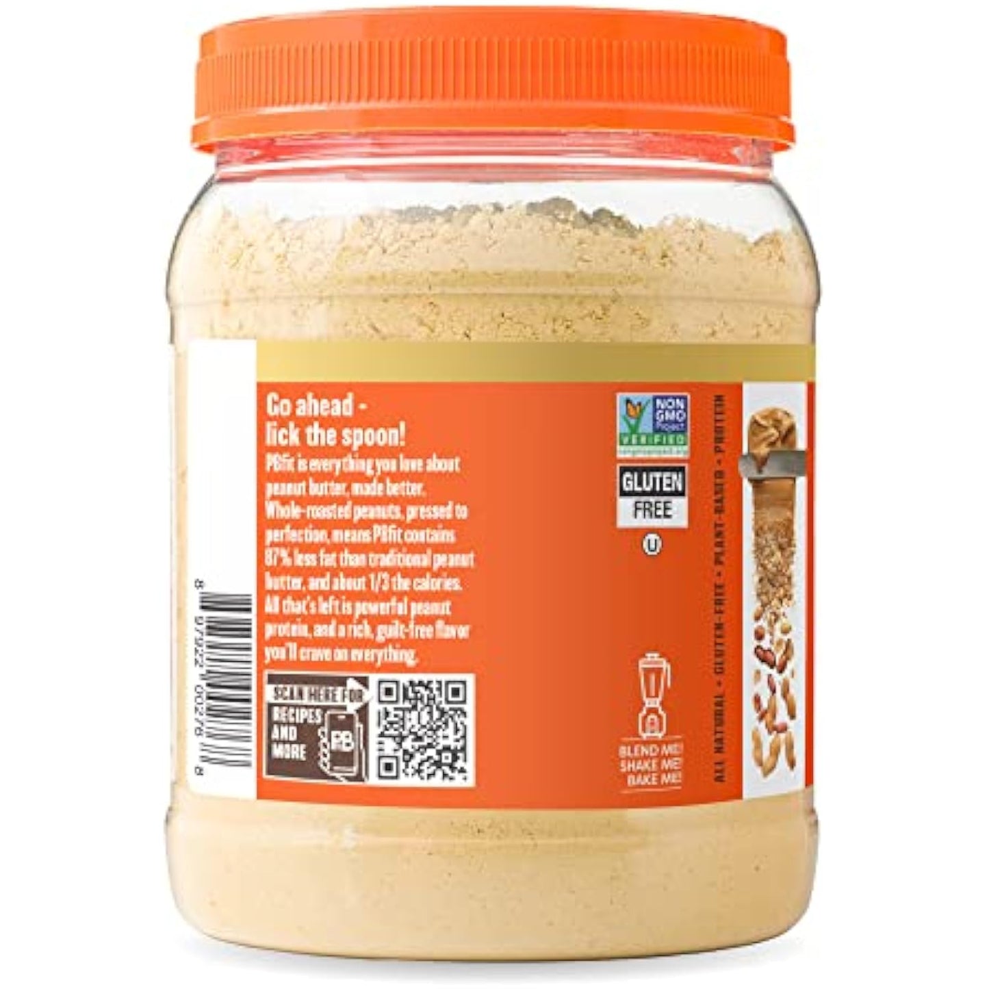 PBfit All-Natural Peanut Butter Powder, Powdered Peanut Spread From Real Roasted Pressed Peanuts, 8g of Protein 8% DV, 30 Ounce (Pack of 1)