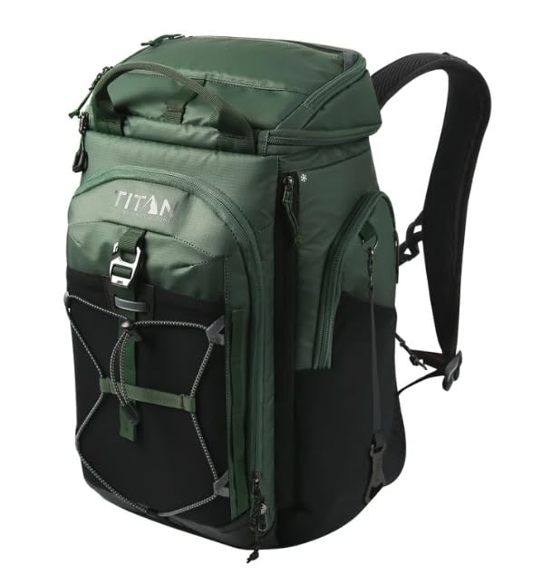 Titan by Arctic Zone 26-Can Backpack Cooler (Green)