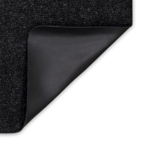 Mohawk Home Utility Runner Floor Mat Black 3' X 8' All Weather Indoor/Outdoor Non Slip Perfect for Garage, Entryway, Porch, and Laundry Room