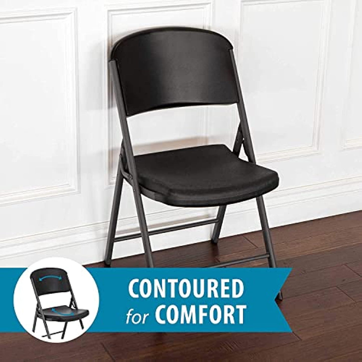 Lifetime Folding Chair with Black Color Model#80887U (4, Black)