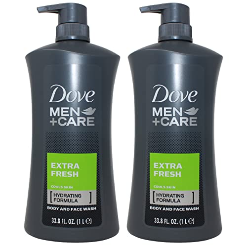 Dove Men+Care Body and Face Wash, Extra Fresh, 30 Fluid Ounce (Pack of 2)