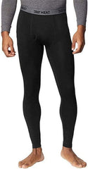 32 Degrees Men's 2-Pack Performance Lightweight Thermal Baselayer Legging Pant, Black/Black, Large