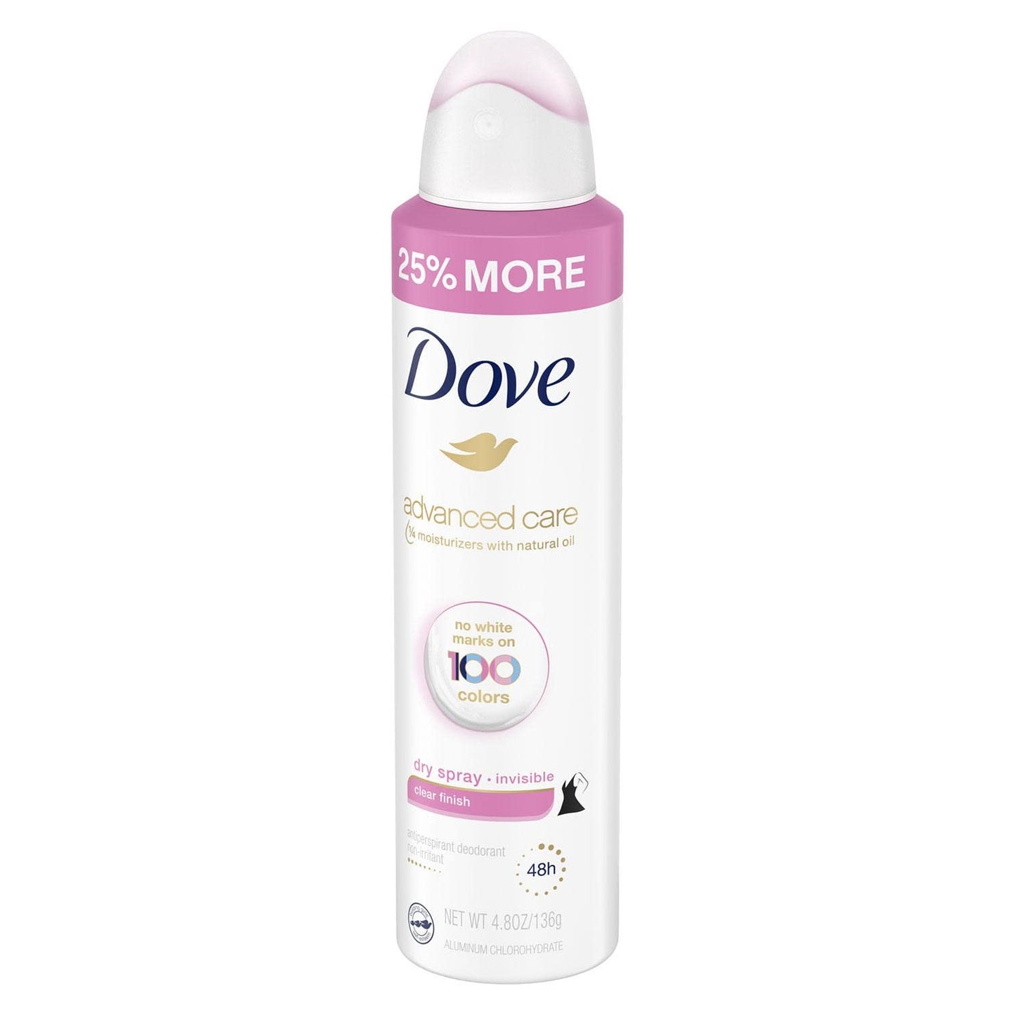 Dove Womens Invisible Dry Spray Antiperspirant Deodorant, 4.8 Ounce (Pack of 3)