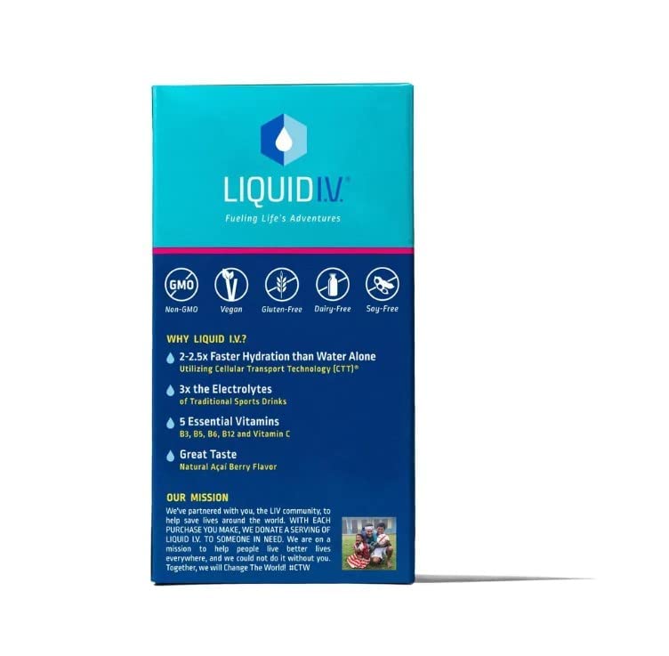 Liquid IV Passion Fruit Hydration Drink Mix 10 Count, 0.56 OZ