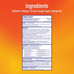 Delsym Adult 12 Hr Cough Relief Liquid, Orange, 15oz (3X5oz)