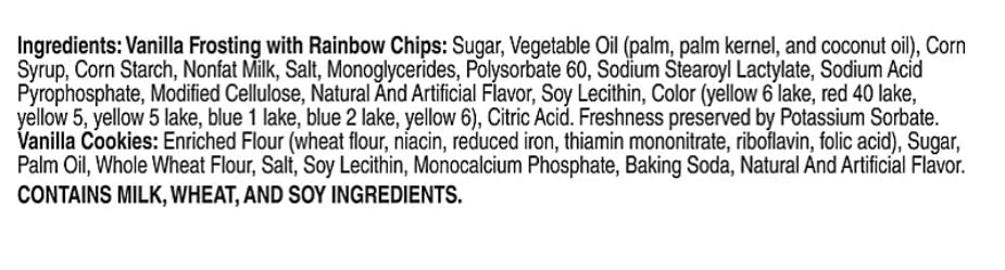 Dunkaroos Vanilla Cookies and Vanilla Frosting with Rainbow Sprinkles by Betty Crocker (30 count) 2 lb box