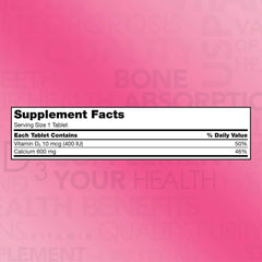 Kirkland Signature Calcium, 600 mg+D3, 500-Count Tablets