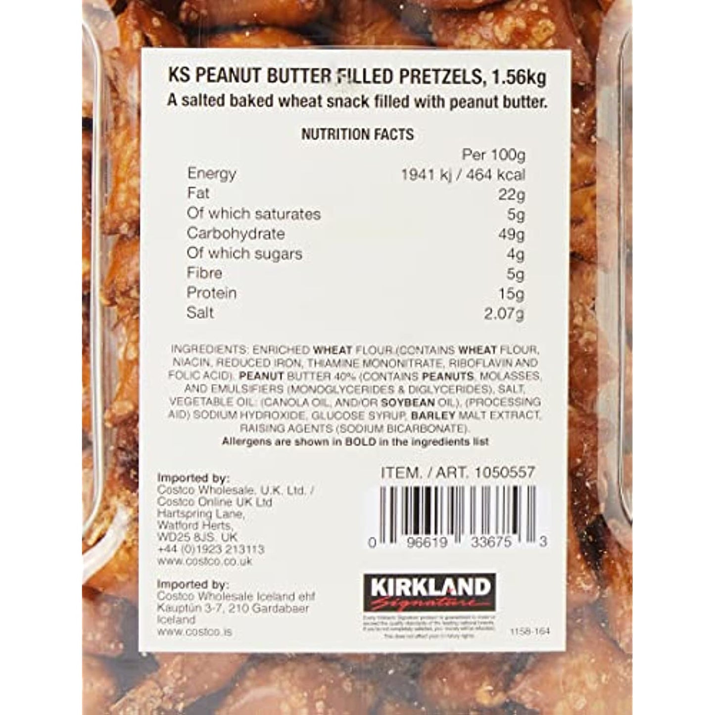 Kirkland Signature Peanut Butter Pretzels, 55 oz