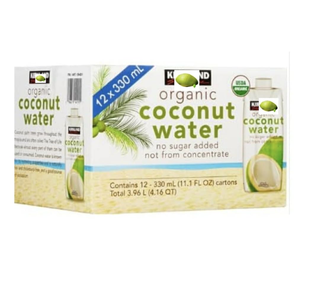 Kirk'land Signature Organic Coconut Water, 11.1 Fluid Ounce (Pack of 12)
