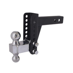 14,000 lbs. Capacity | 0-6" Drop | Reversible 2" and 2.5/16" Ball Drop Hitch | Adjustable | High Grade Steel | Rust Resistant | Blackout by Trailer Valet
