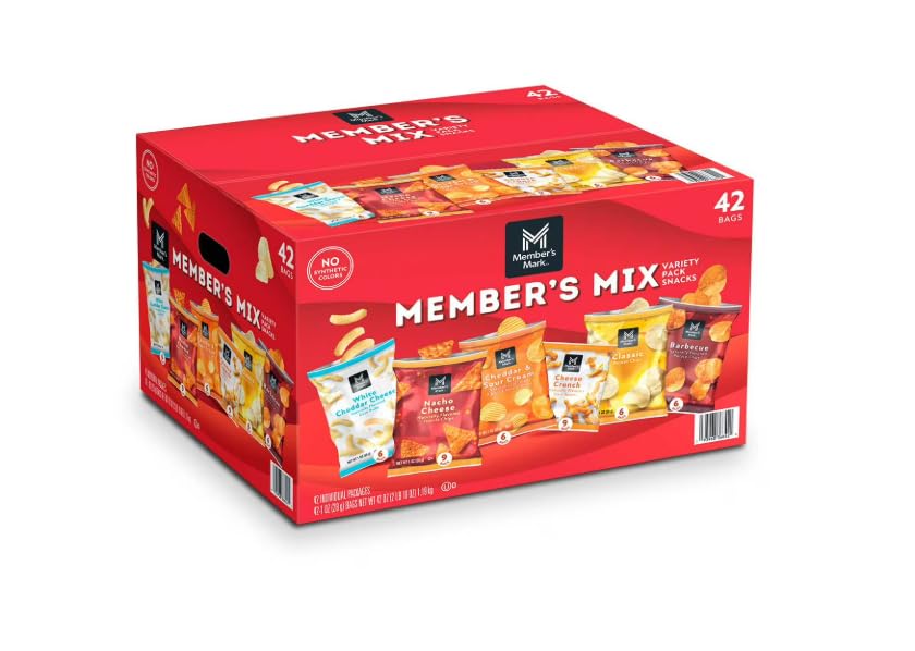Member's Mark Member's Mix Variety Pack Chips, 1 Ounce (Pack of 42)