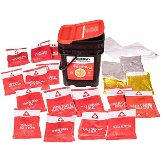 READYWISE - Emergency Food Supply Bucket, 120 Servings, MRE Meal Food Supply, Premade, Freeze Dried Survival Food for Hiking, Adventure & Camping Essentials, Individually Packaged, 25 Year Shelf Life