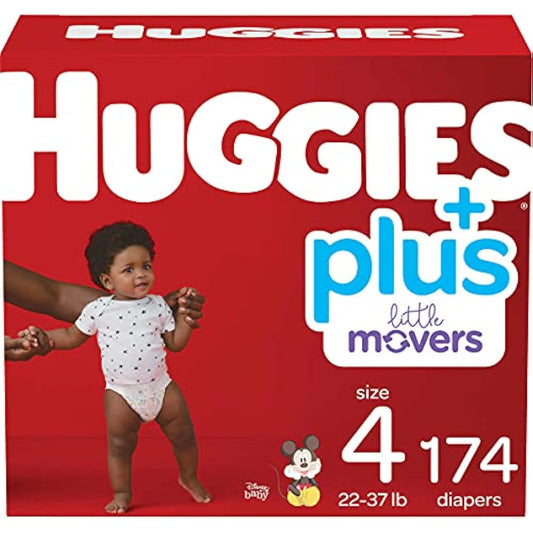 Huggies Plus Diapers, Size 4, 174 Count